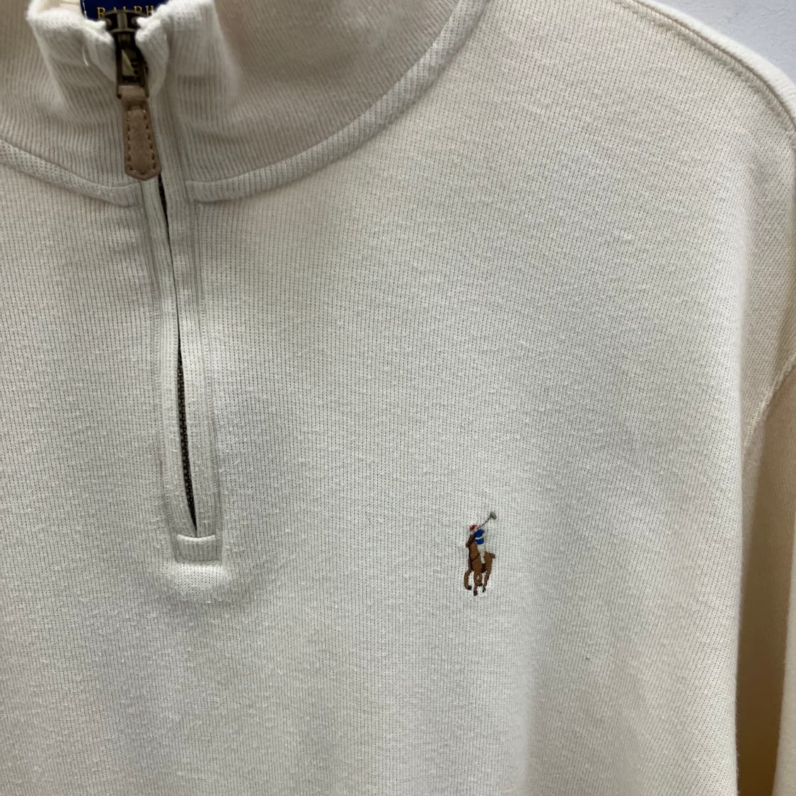 폴로 랄프로렌 에스테이트 리브 쿼터 지퍼 풀오버 L 상품이미지5