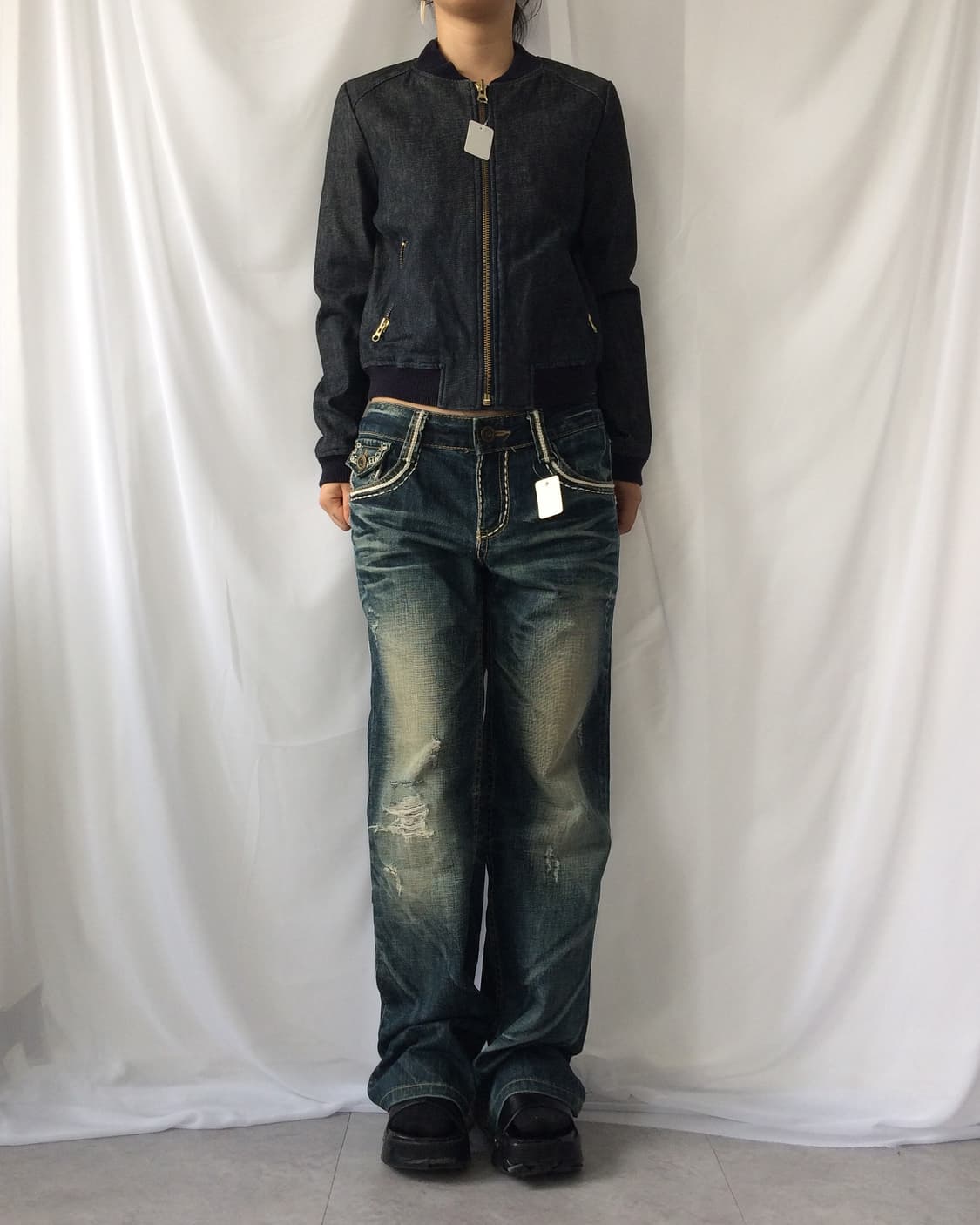 Denim bomber jacket 상품이미지1
