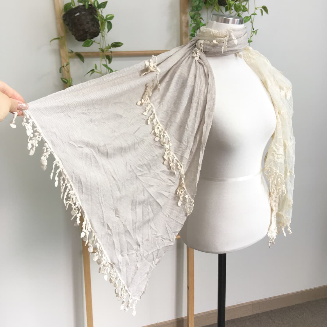 JPN/ 모리룩스카프 모리걸스카프 오리엔탈스카프 레이스머플러 상품이미지6