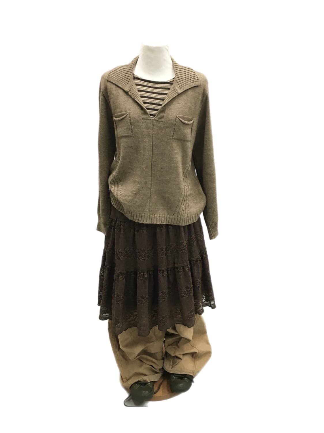 JPN cutE Layered knit 상품이미지2