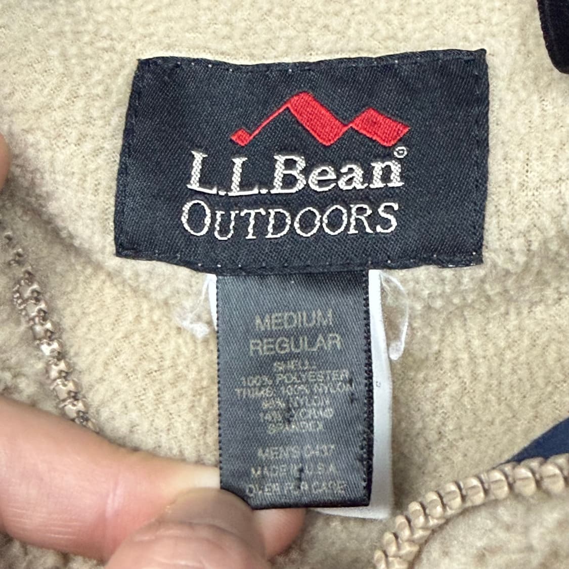 (105) 80s 엘엘빈 플리스 자켓 내추럴 상품이미지7