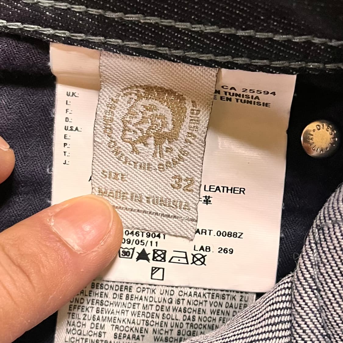 디젤 데님팬츠 W32 L30 상품이미지5