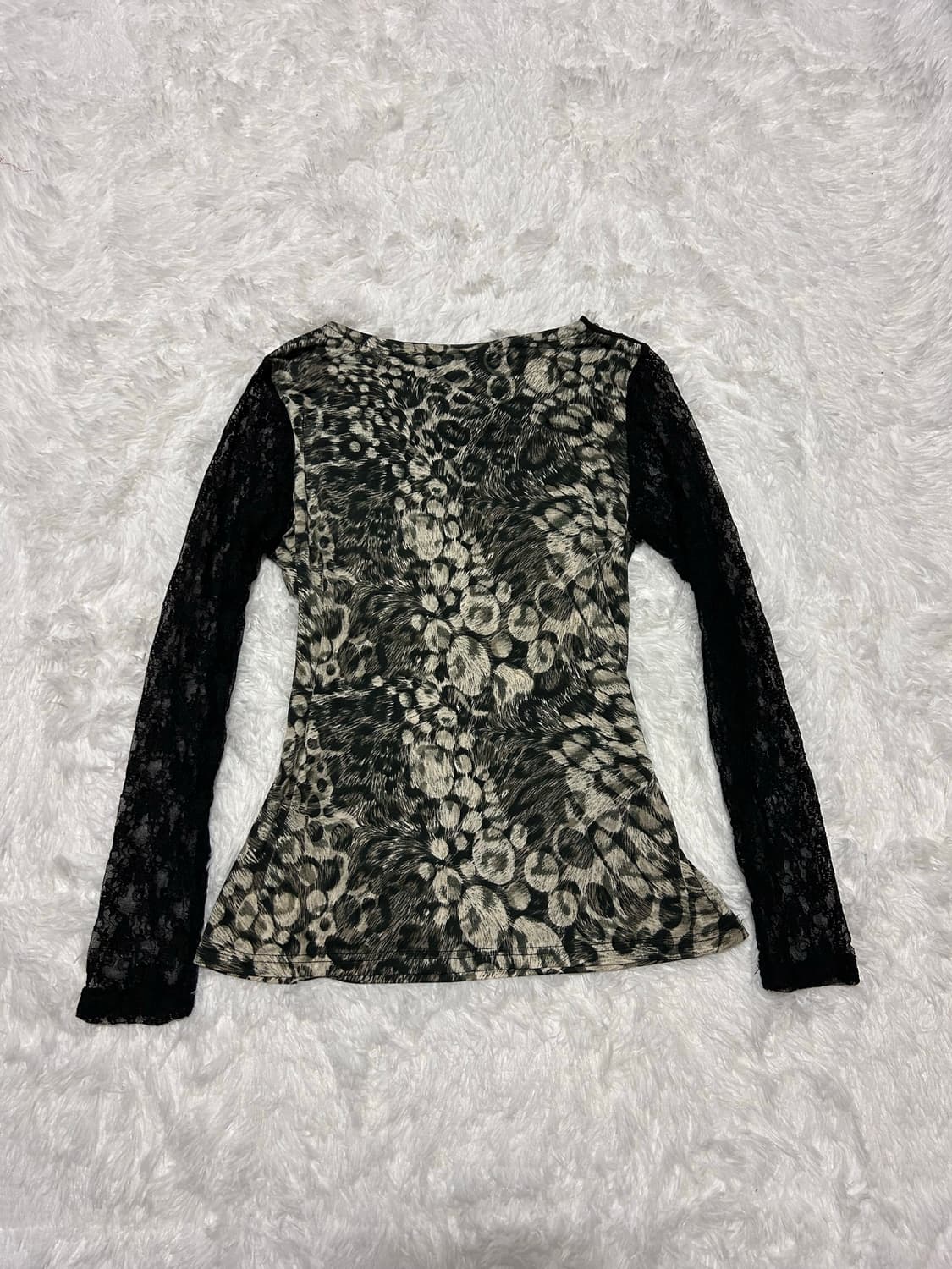 leopard gal see-through sleeve  상품이미지4