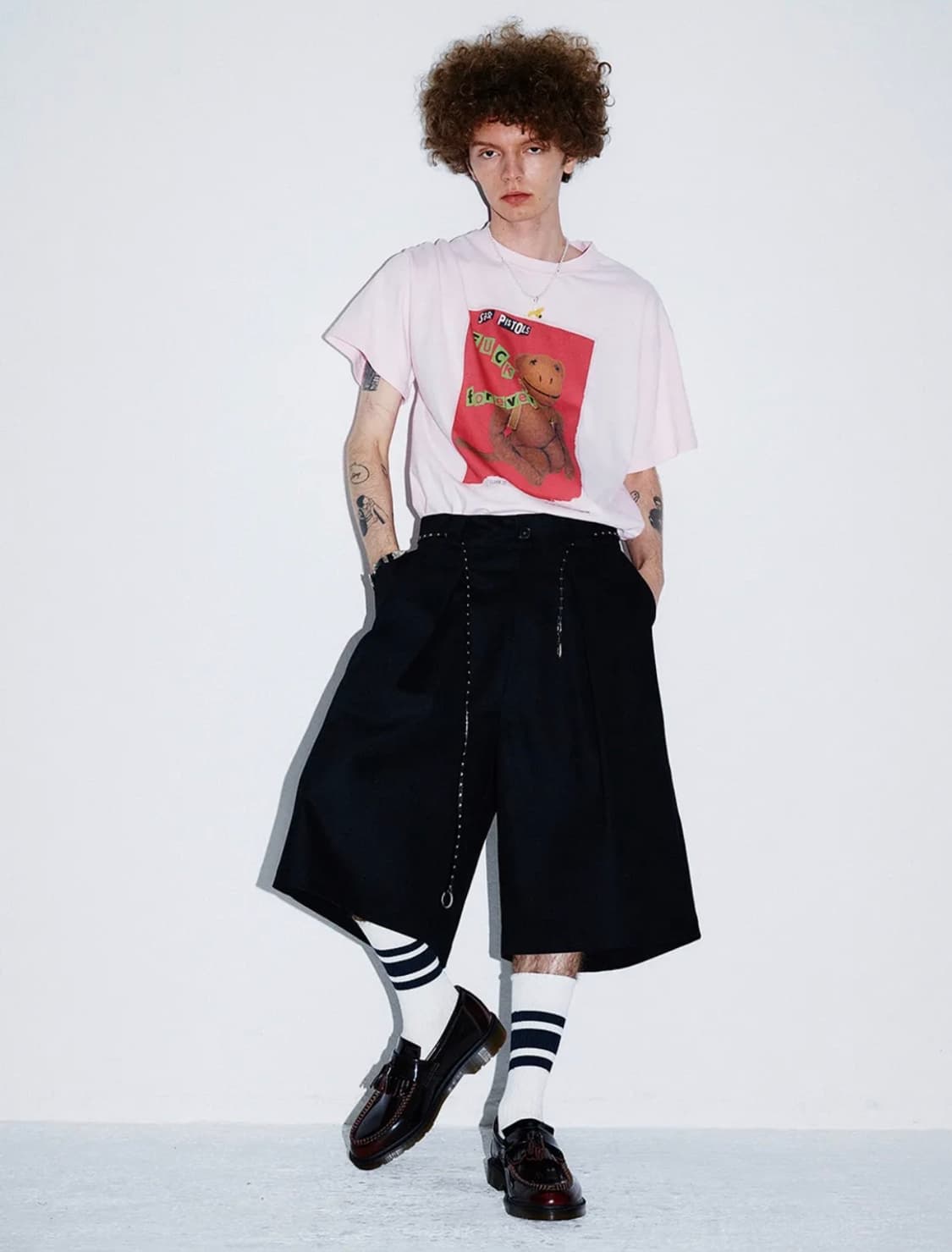 하이타이드 프랭키 -WORK WIDE BERMUDA PANTS BLACK 상품이미지1