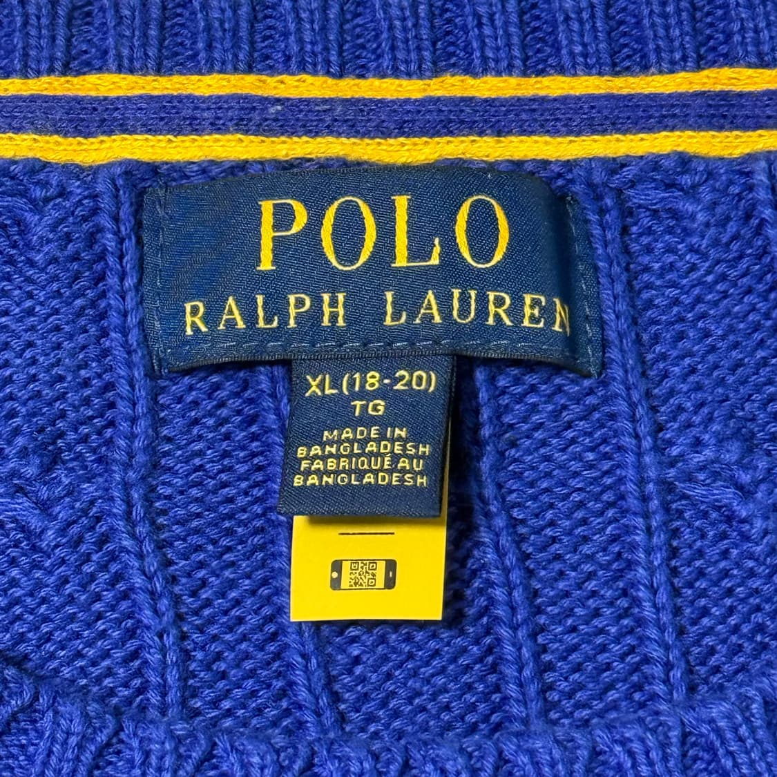 [정품 QR] 폴로 랄프로렌 꽈배기 니트 남성용 95-100 상품이미지4