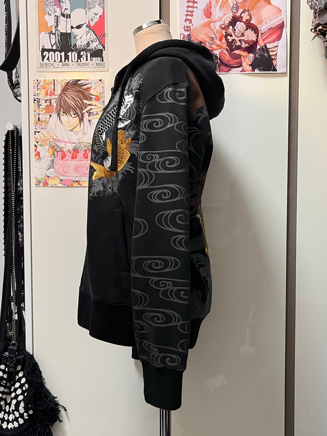 오리엔탈 잉어 자수 후드집업 상품이미지5