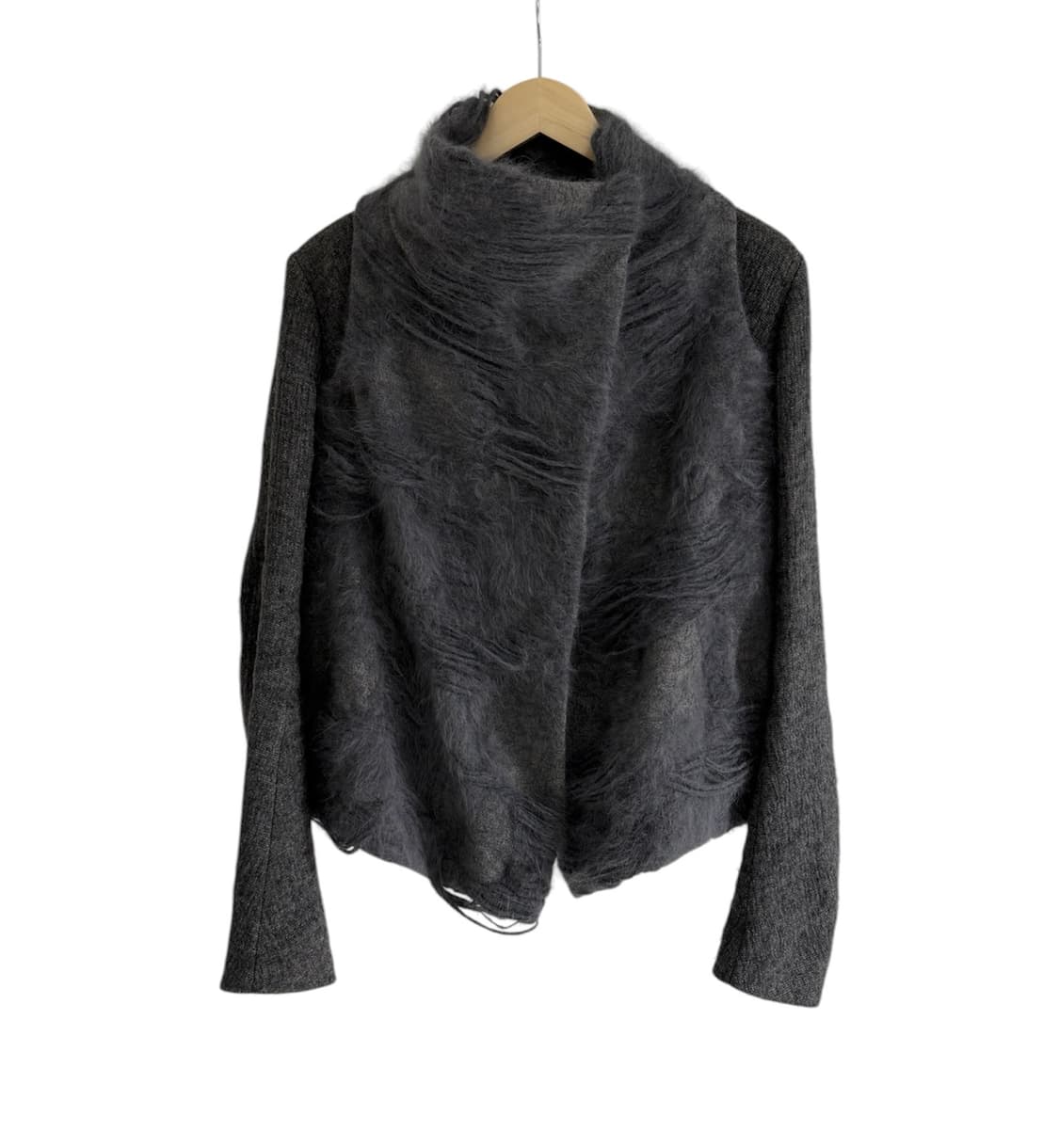 마스나다 아티저널 모헤어 혼방 드레이프 니트 자켓 상품이미지1