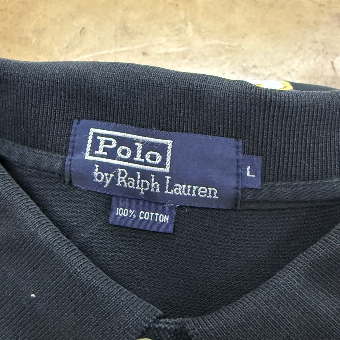 폴로 랄프로렌 치프키프 블랙워치 블랙 골드 빅포니 카라 반팔 티 상품이미지4