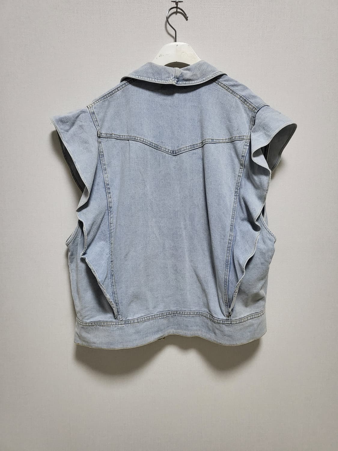 예쁜 오버사이즈 데님 프릴베스트free 상품이미지3