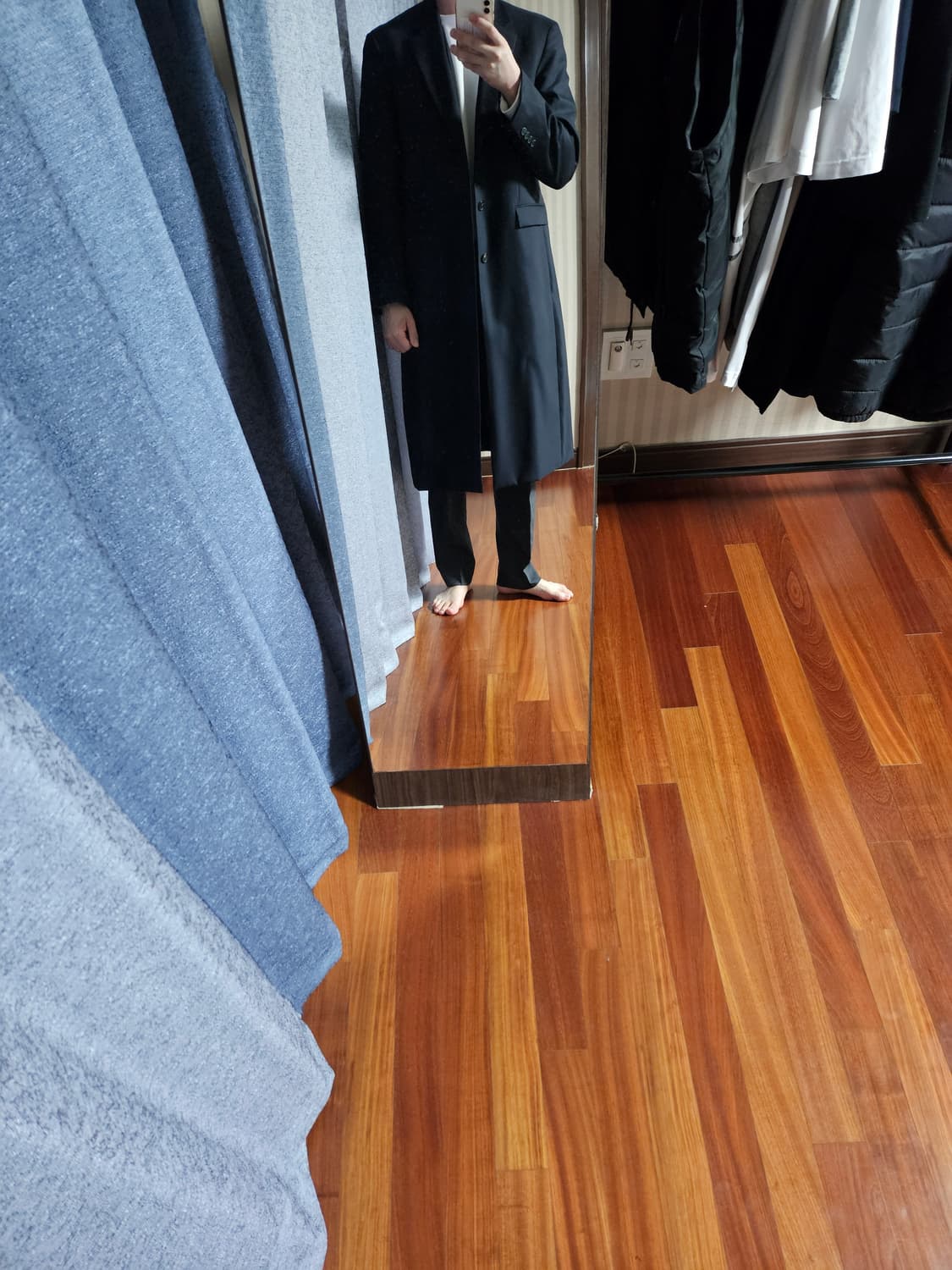 포커페이스 롱블레이저 싱글코트 48 다크네이비 상품이미지9