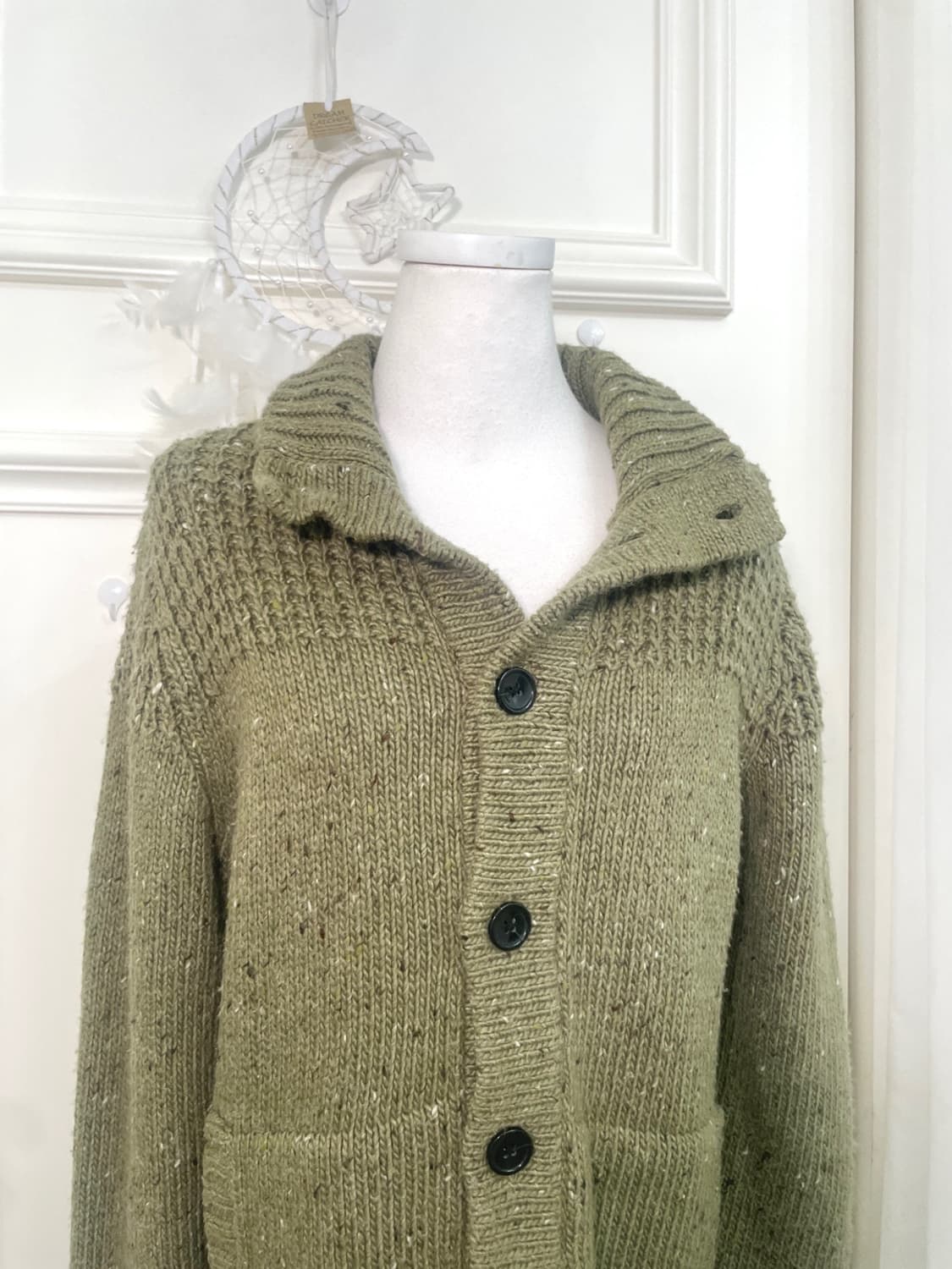 matcha melange pocket point collar cardi 상품이미지5