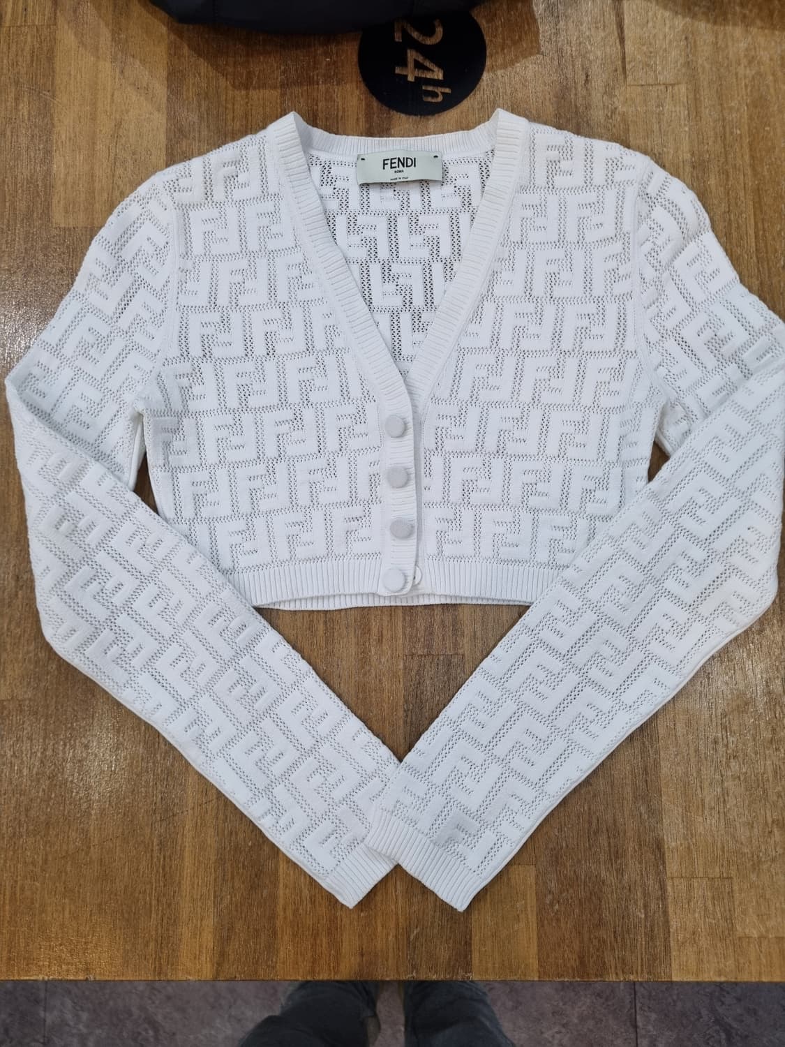 펜디 FF 로고 가디건 화이트 XS 상품이미지1