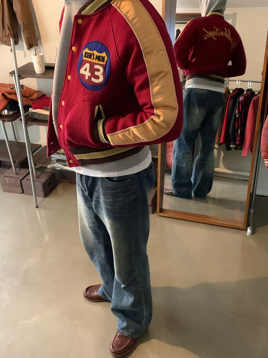 sugarcane 슈가케인 빈티지 바시티 자켓 스타디움 상품이미지3