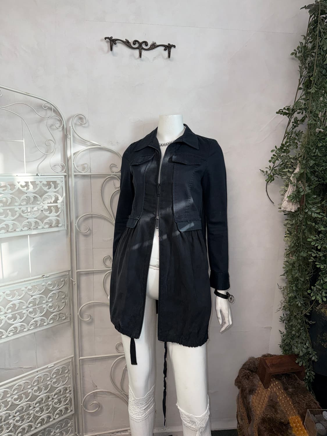 DIESEL black satin two ways balloon jk 상품이미지8