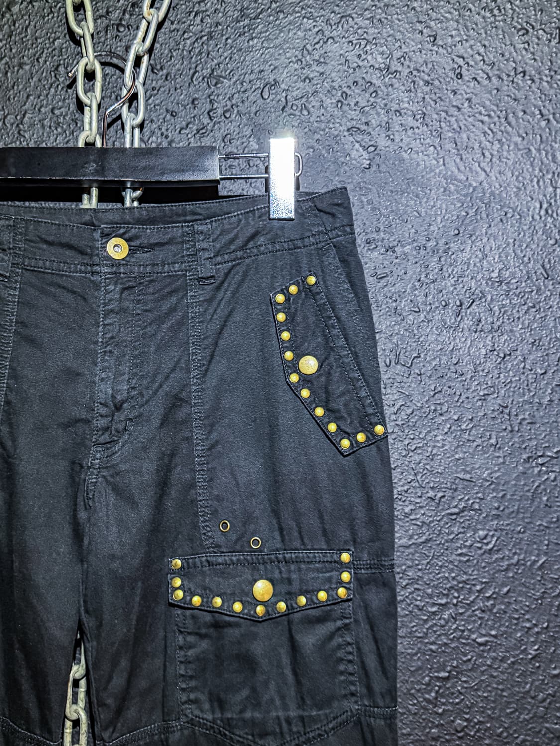 Black Studded Cargo Pants 상품이미지3