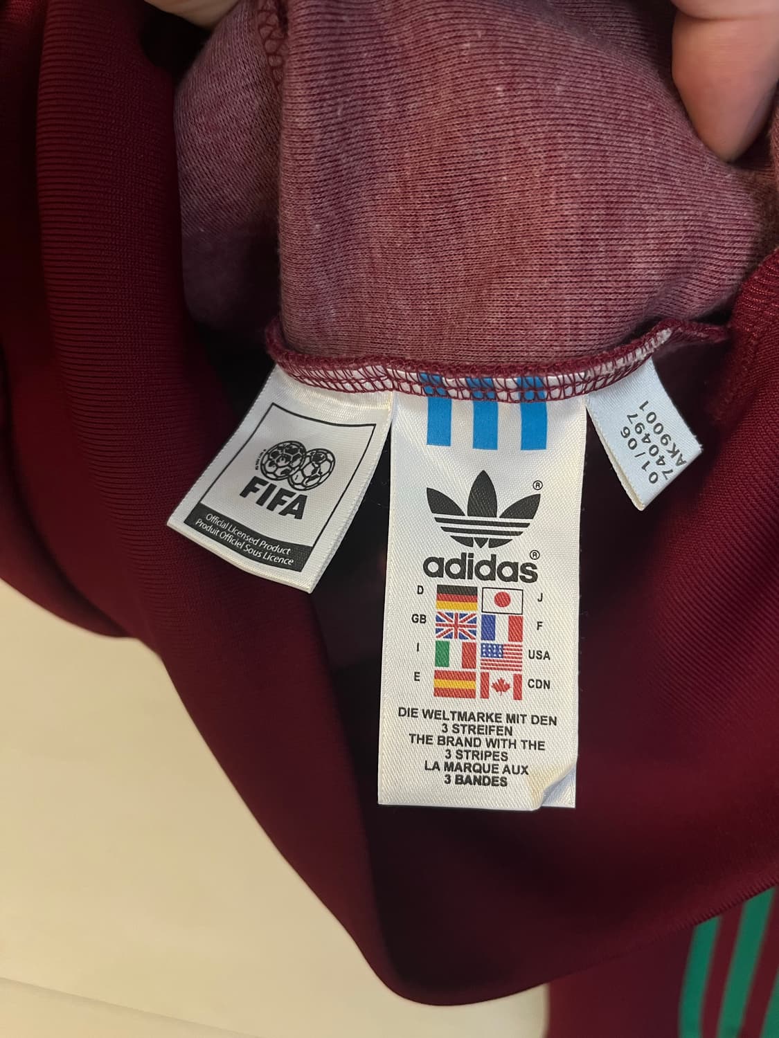 아디다스 포르투갈 파이어버드 져지 버건디 (XS size) 상품이미지7