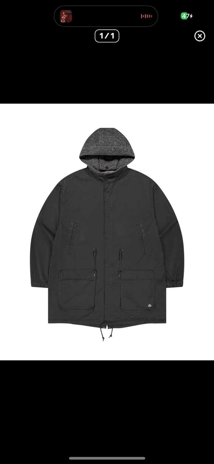 코이세이오 야상 차콜 워시드 밀리터리 자켓 상품이미지1