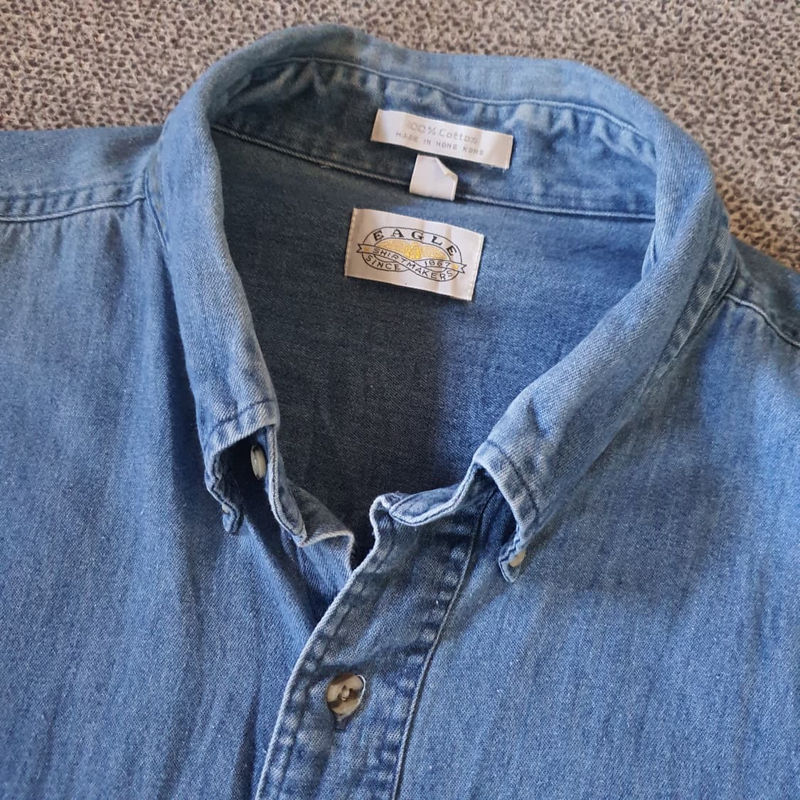 80s 이글 셔츠메이커스 샴브레이 셔츠 no.48 상품이미지3