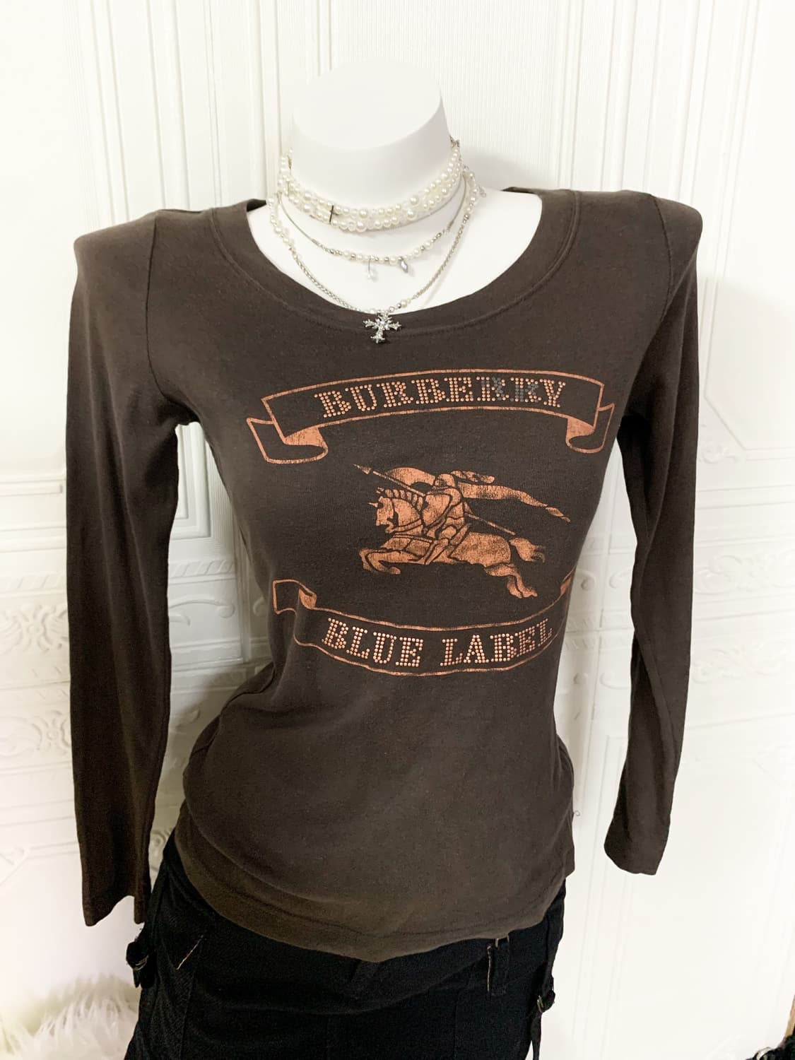 Burberry blue label brown long sleeve 상품이미지1