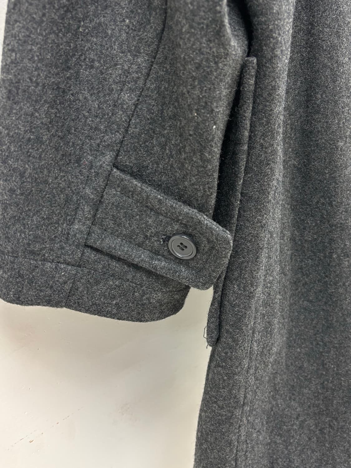 빈티지 그레이 울 후드 더플 코트 상품이미지7