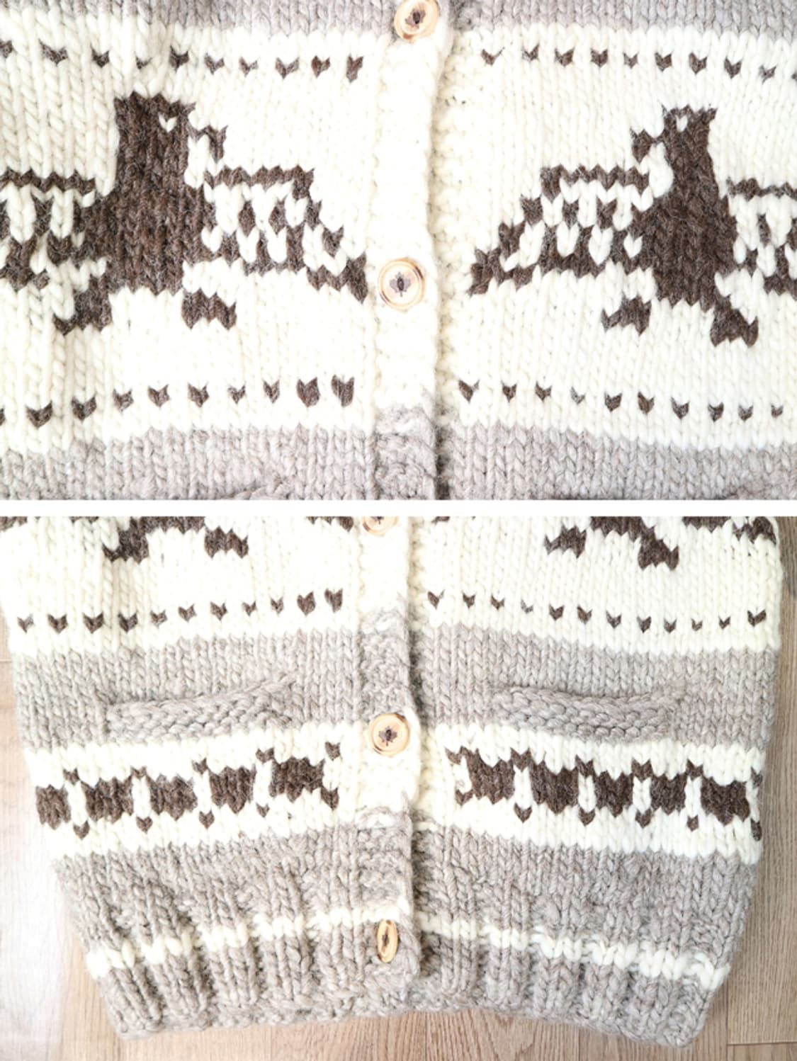 
KANATA 카나타 캐나다 핸드메이드 양모100% 인디언 코위찬 스웨터 상품이미지6