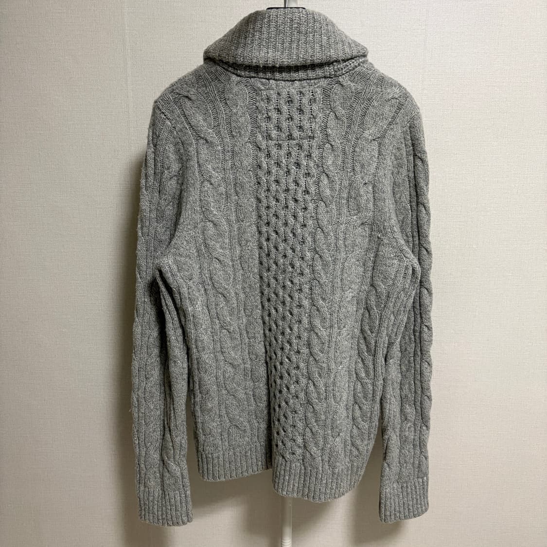 아베크롬비 케이블 숄카라 가디건 / 그레이, L 상품이미지7