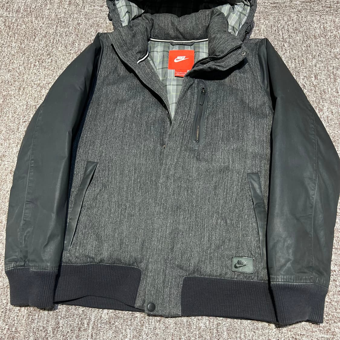 S) 나이키 550 구스다운 패딩 점퍼 모자 탈부착 상품이미지2