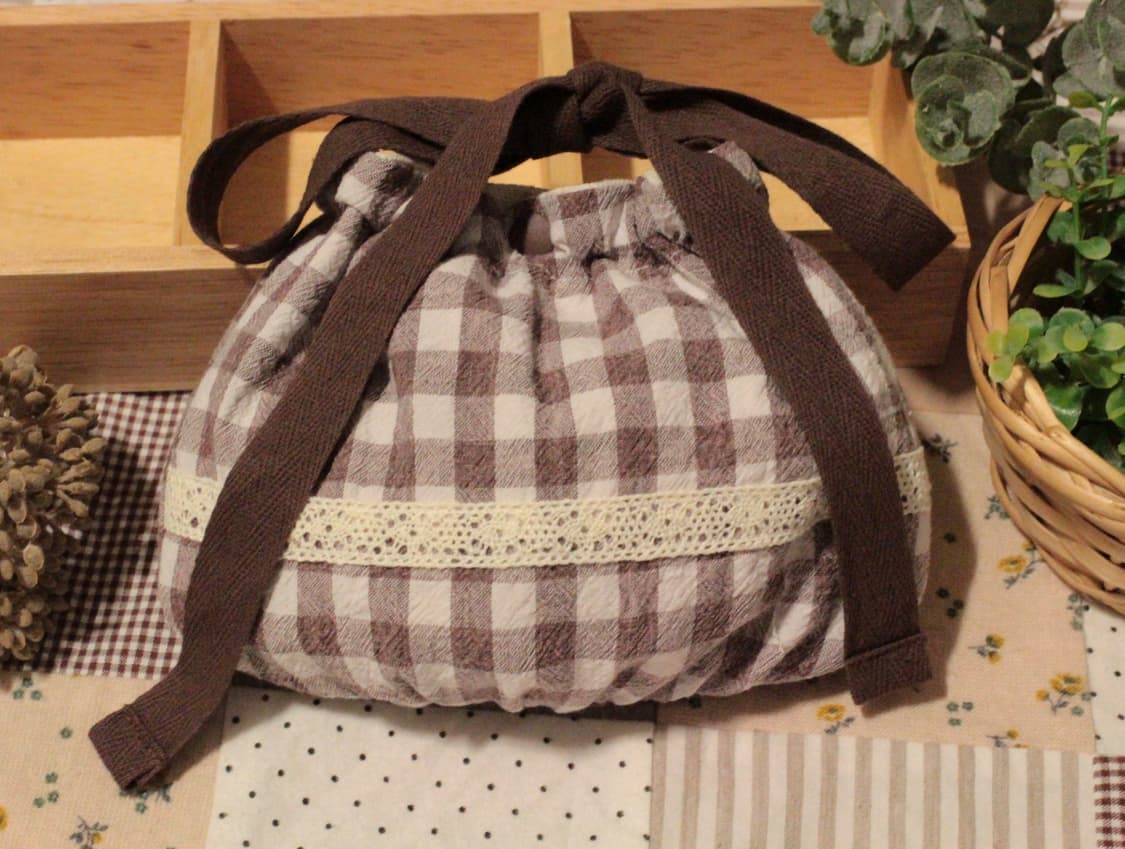 핸드메이드 리본 미니 밴딩 파우치 상품이미지1