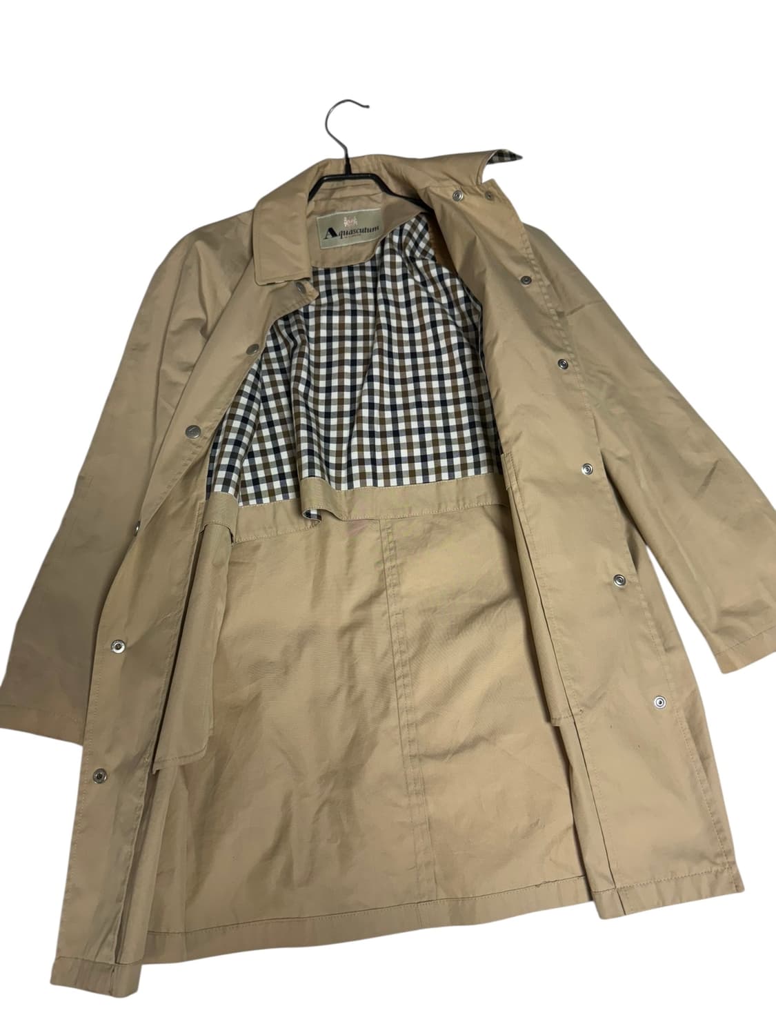 Aquascutum London 베이지 바바리 자켓 (체크 안감) 상품이미지2