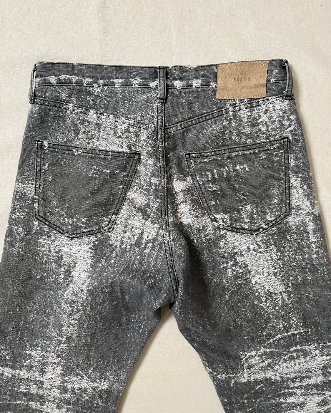 Taakk 24aw 자가드 스트레이트 데님 팬츠 boro 사시코 상품이미지8