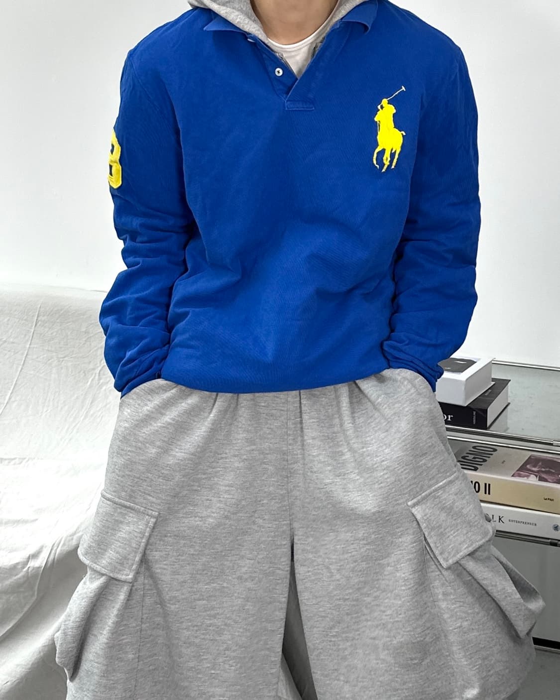 폴로 랄프로렌 블루 빅포니 긴팔 pk XL 상품이미지1