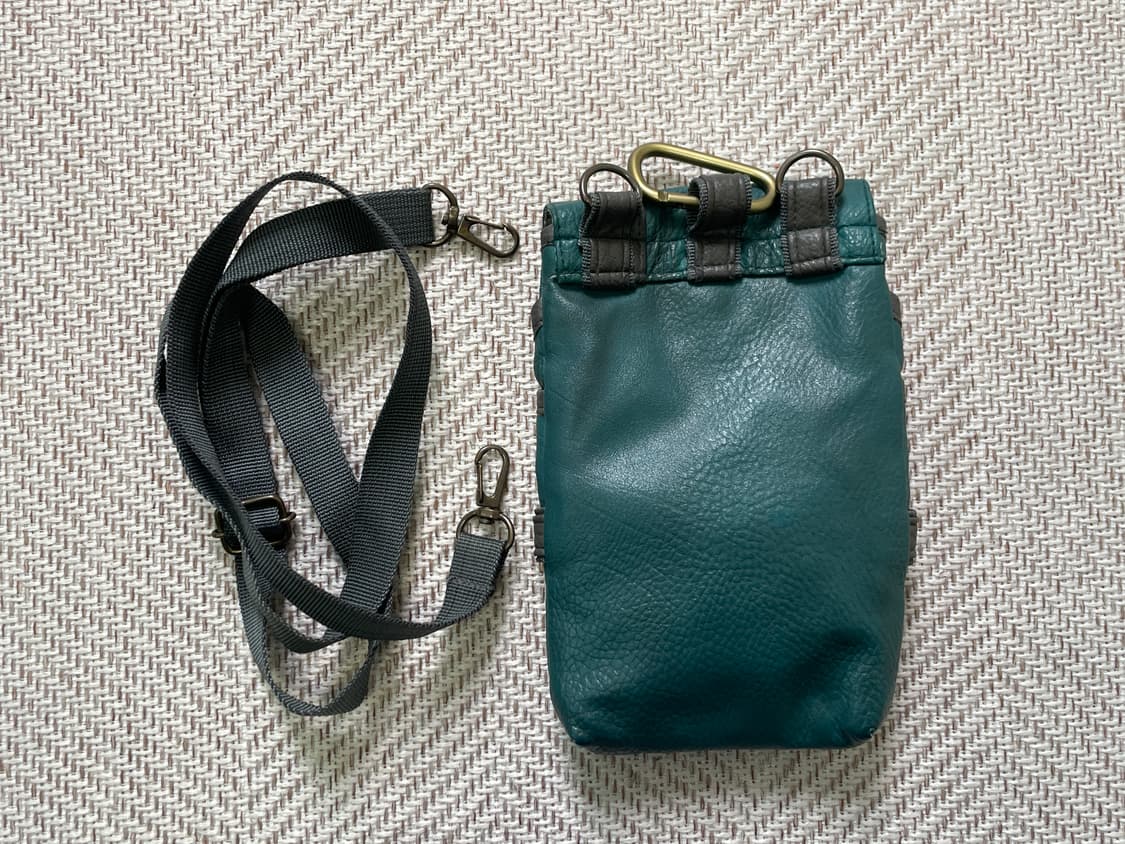 빈티지 카라비너 레더 미니 유틸리티 백 y2k  goa J04085 상품이미지2