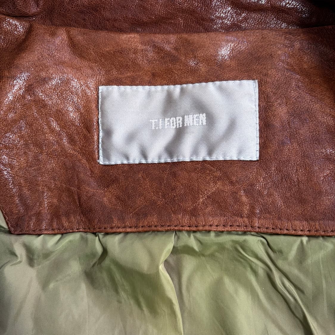 00s 티아이포맨 램스킨 하이넥 레더자켓 카멜브라운(95) 상품이미지3