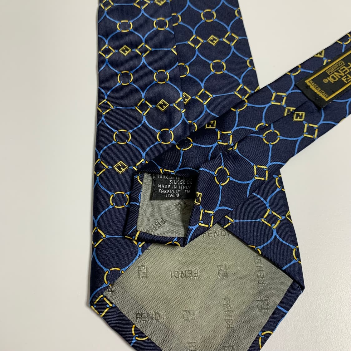 펜디(FENDI) FF모노그램 기하학적패턴 새상품급 명품넥타이 S등급 상품이미지8