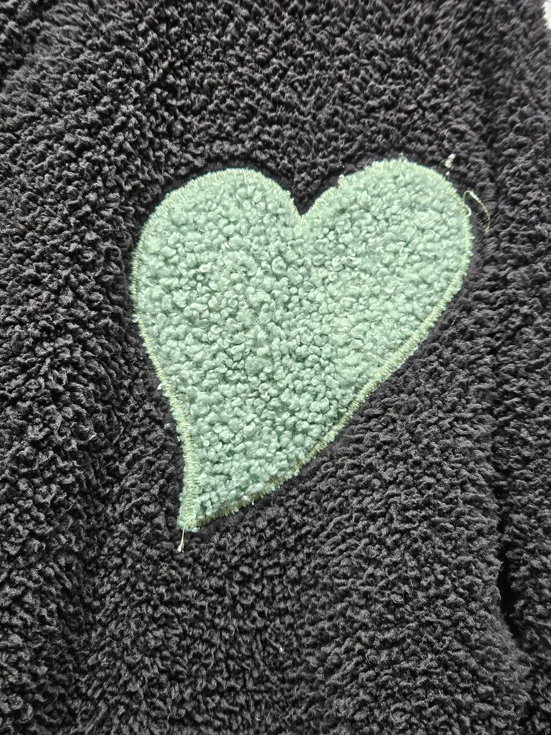 민트 하트아플리케 뽀글이 가디건 상품이미지5