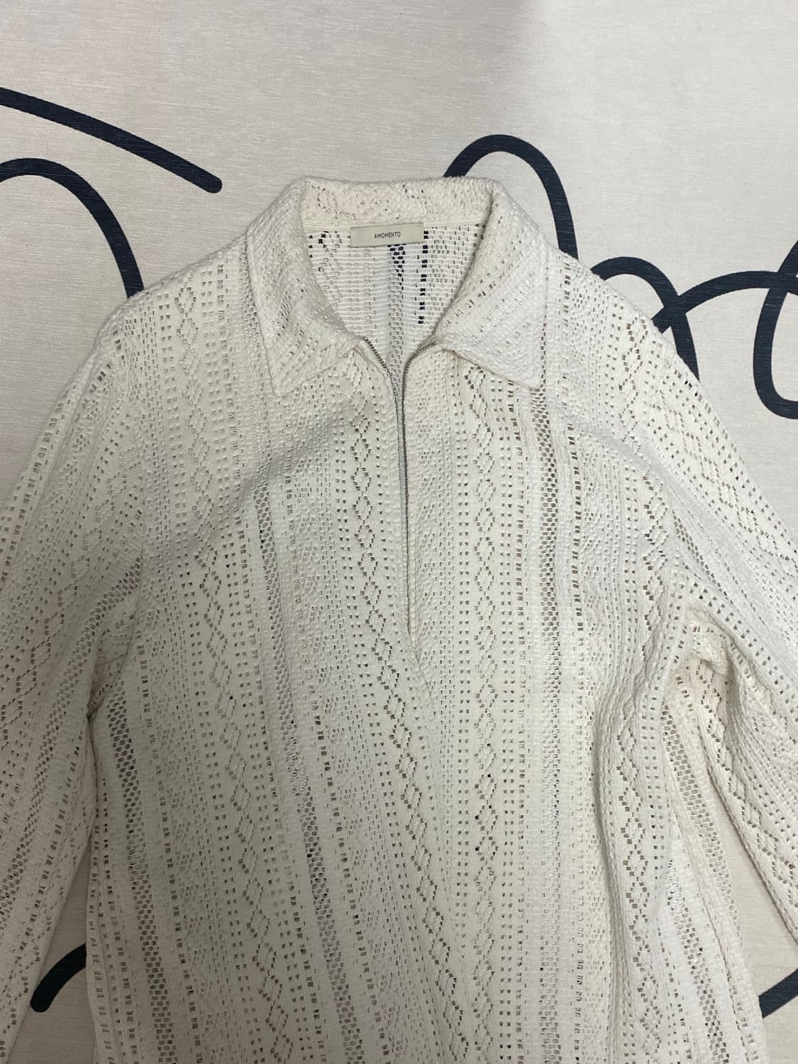 아모멘토 화이트집업 상품이미지1