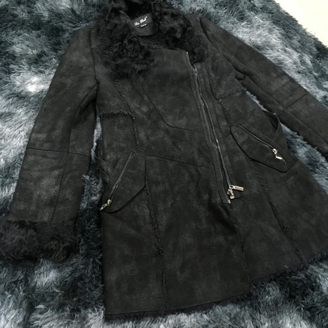 투티/0184 리오 벨 블랙 자켓 코트 무스탕 양가죽 폭스퍼 상품이미지4