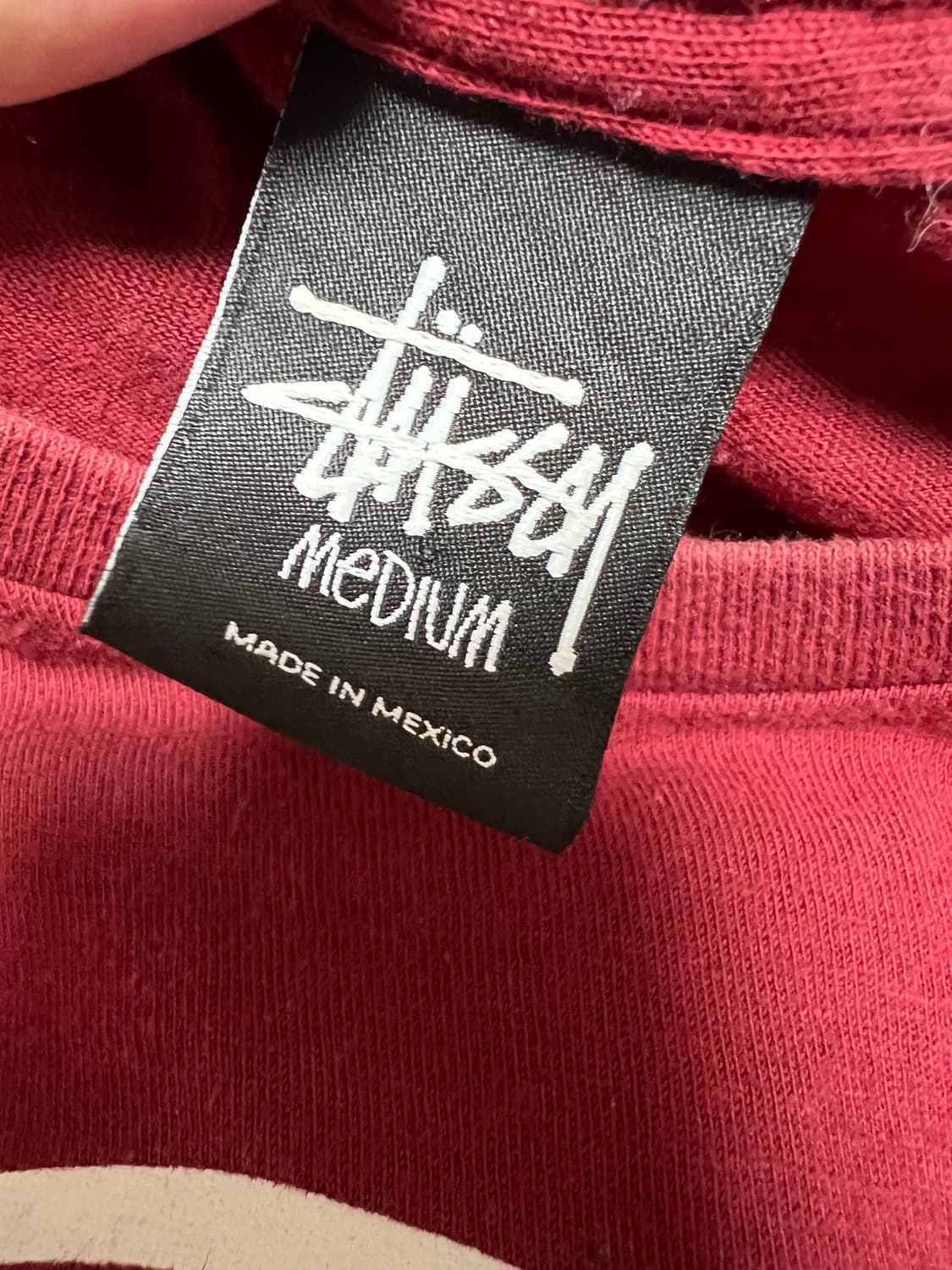 00s 스투시 버건디 샤넬로고 티셔츠 반팔 상품이미지3