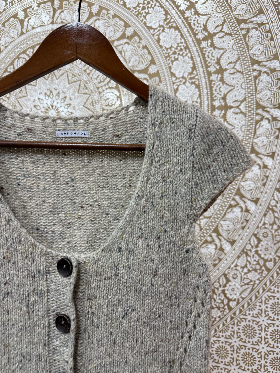 빈티지 여성 반팔 니트 롱 가디건 (Z1003) 상품이미지3