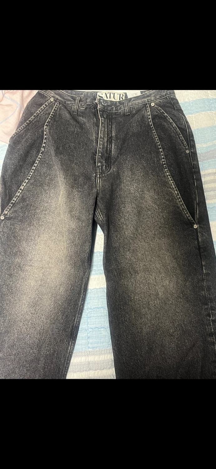 세터 비닐레스 워시드 데님 뉴트로 블랙 상품이미지2