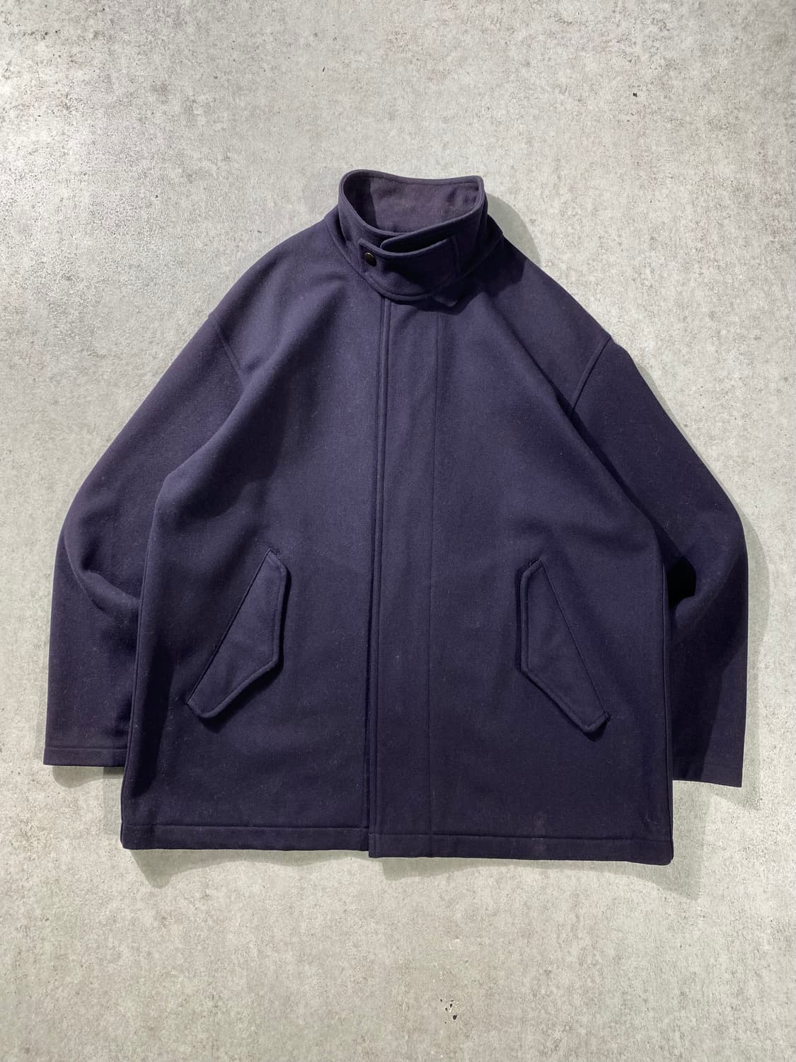 [2] COMOLI 코모리 16aw 네이비 펠튼 울 블루종 상품이미지4