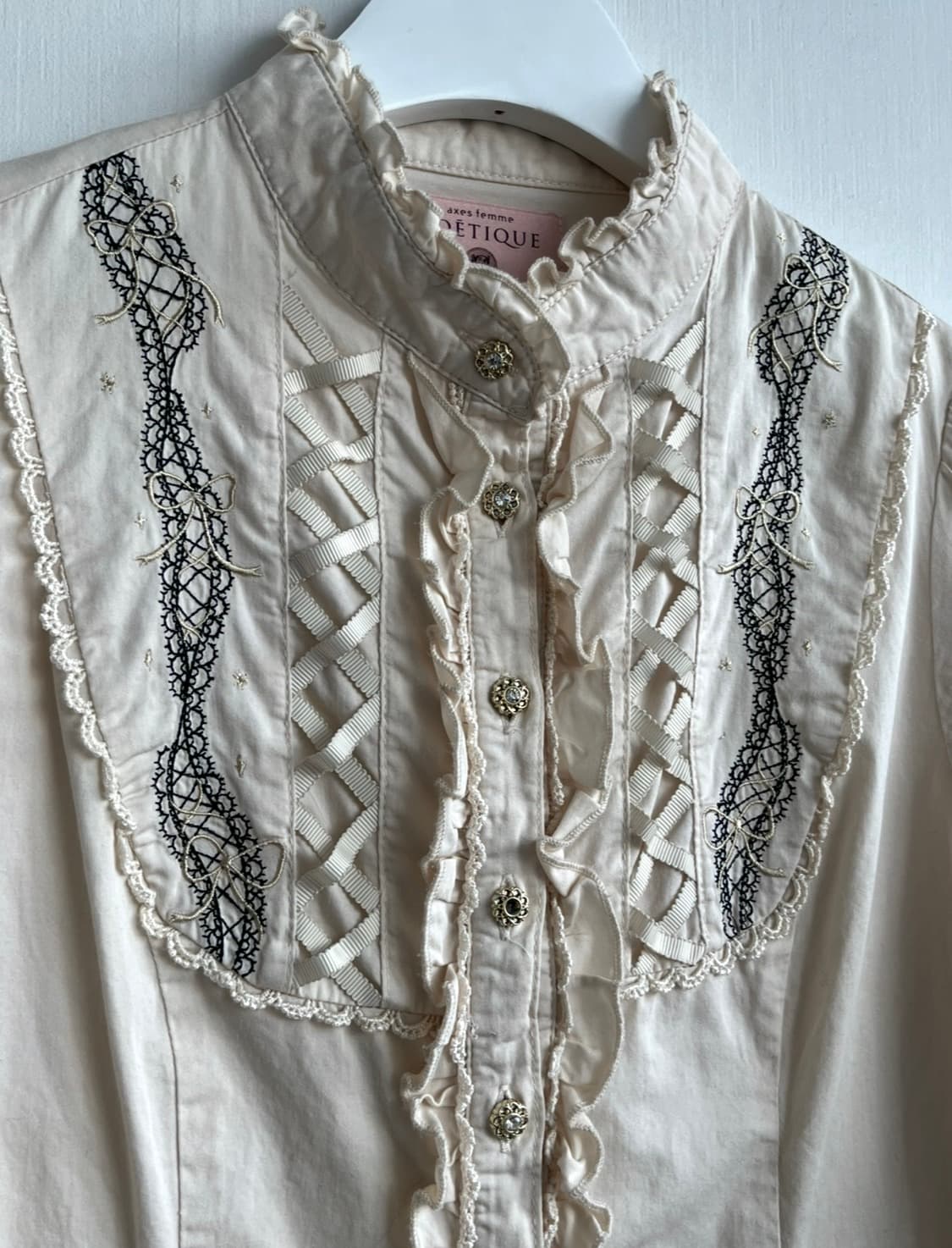 axes femme 아일렛 셔츠 블라우스 상품이미지3