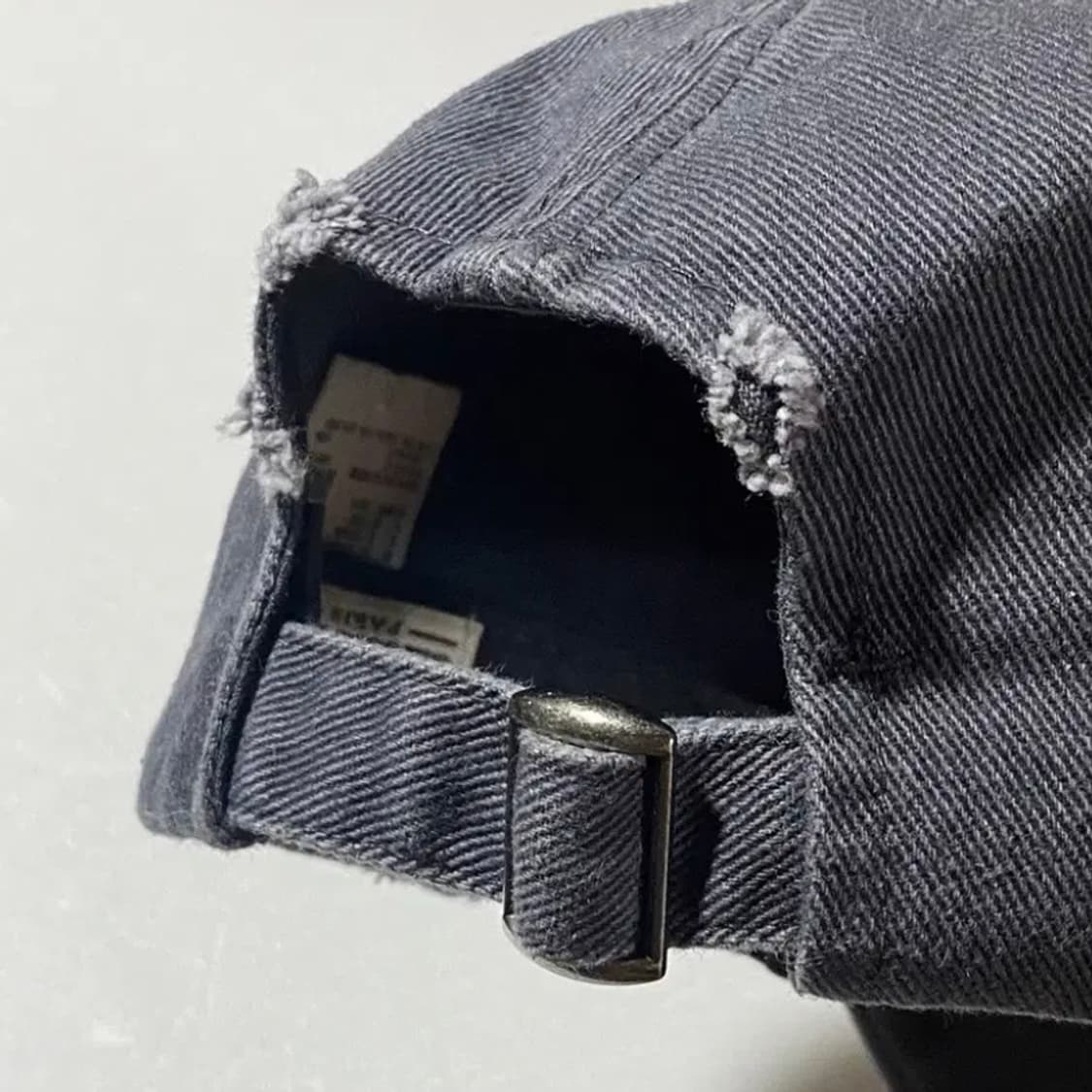 [정품] 마리떼프랑소와저버 로고자수 디스트로이드 데미지 오버핏 볼캡 상품이미지6