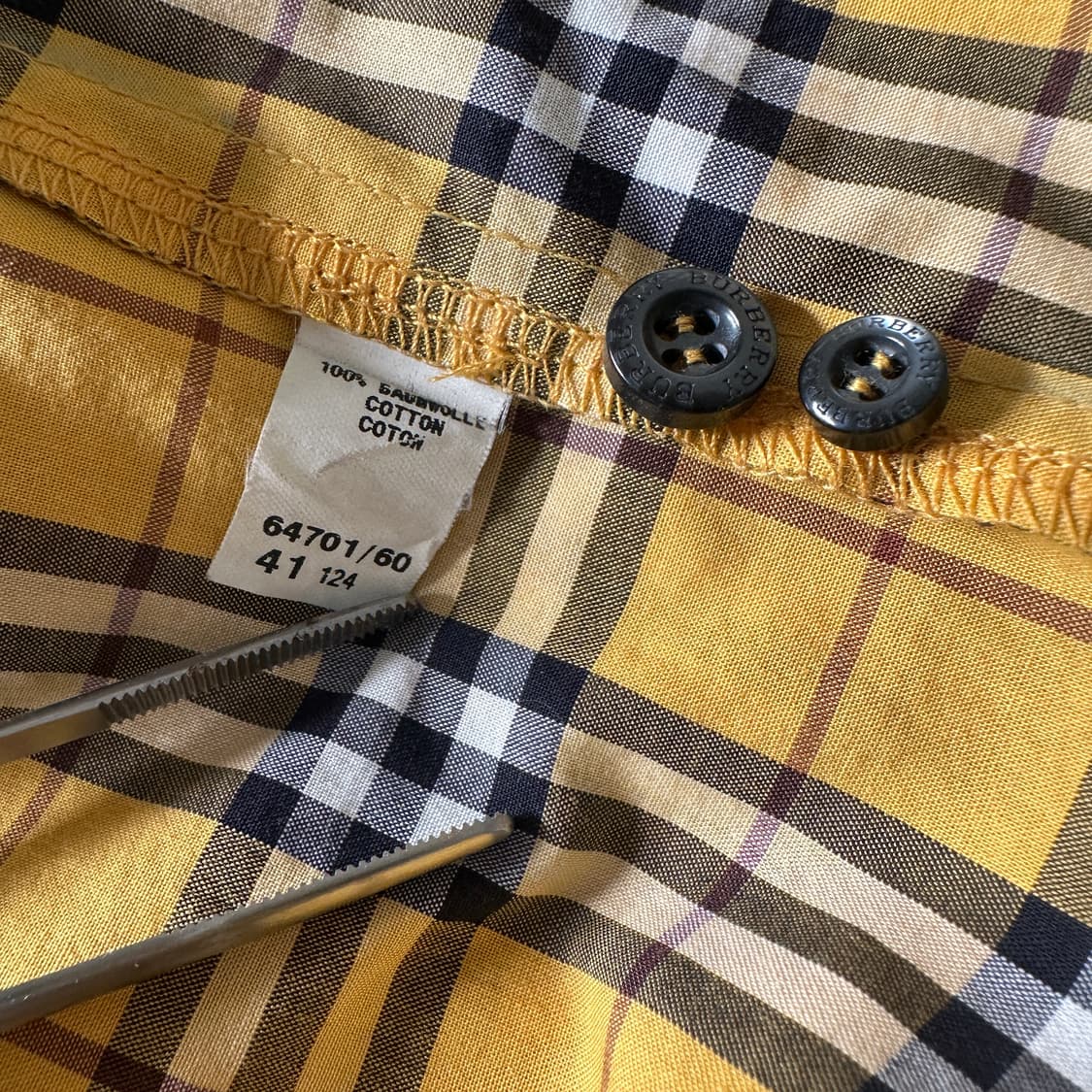 버버리 반팔 체크 셔츠 상품이미지6