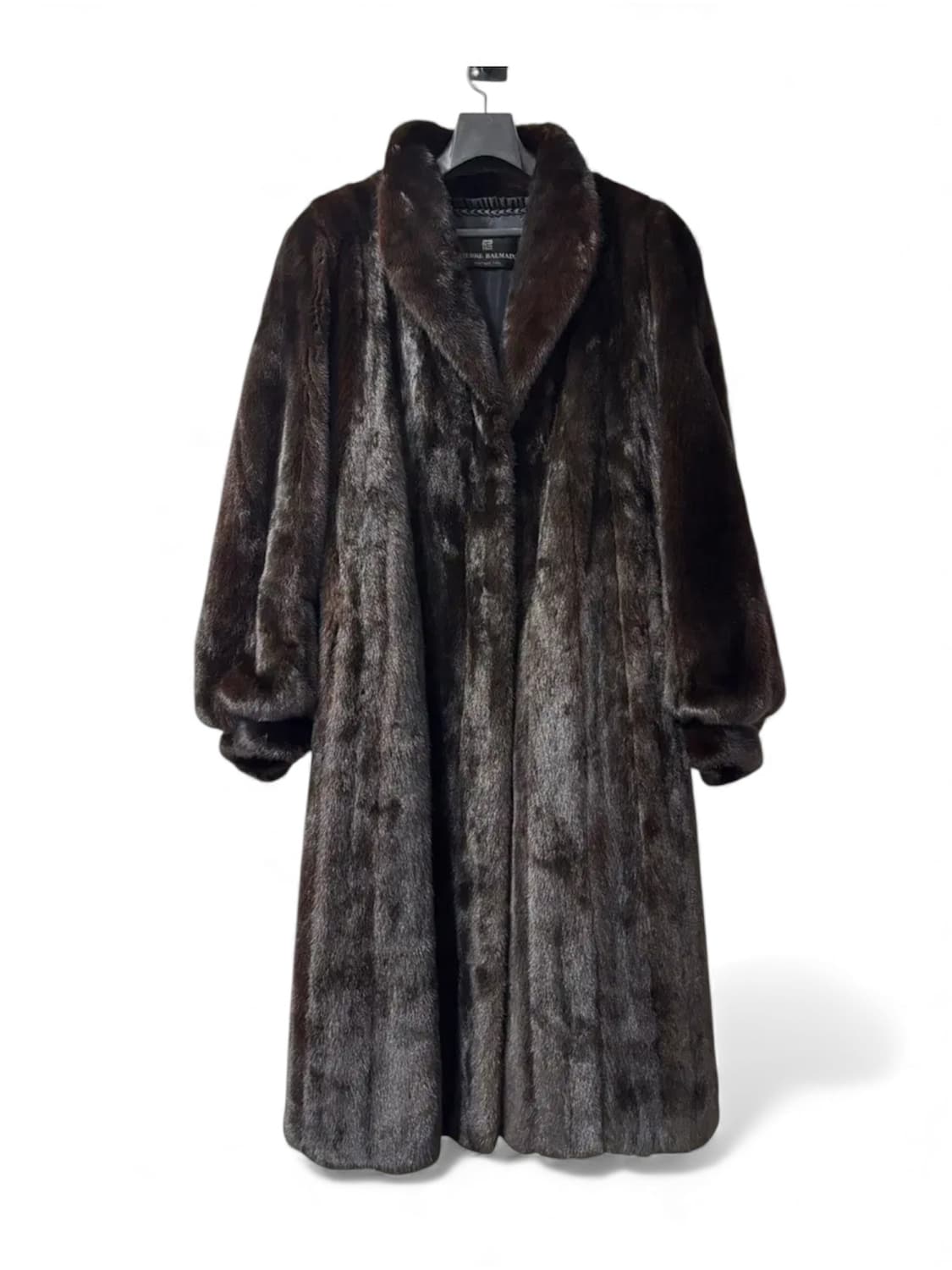 피에르발망 블랙그라마 롱 밍크 코트 상품이미지1