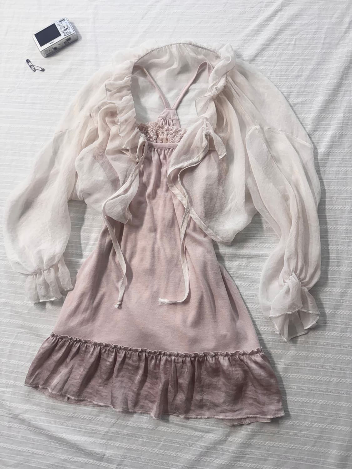 레이어드 레이스 슬리브리스 2pcs SET 상품이미지6