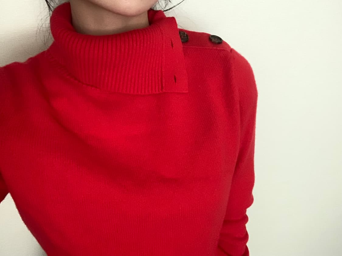 Arket 소프트 메리노 울 롤넥 레드 xs 상품이미지6