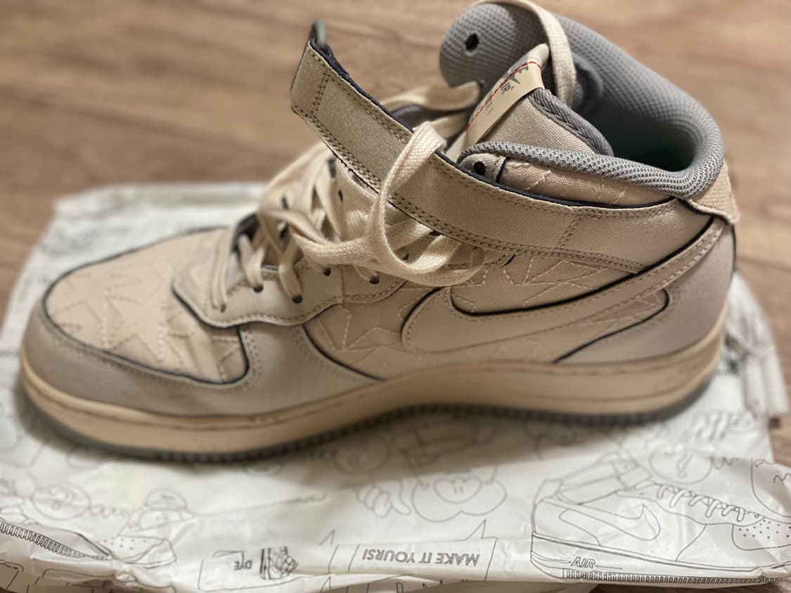 AIRFORCE 1 MID ‘07 펄화이트 +바조우끈 상품이미지3