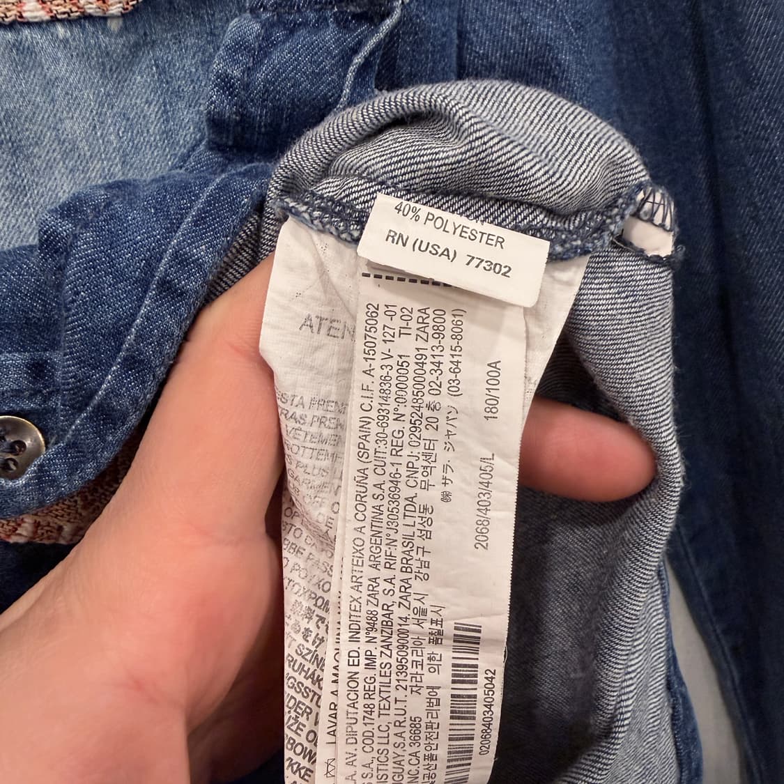 자라 인디안포켓 데님셔츠 상품이미지3