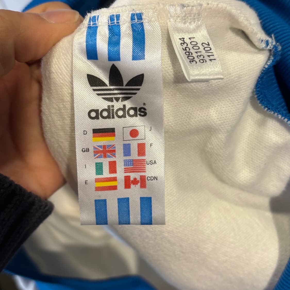 아디다스 희귀 흰/파 베켄바우어 져지 상품이미지6